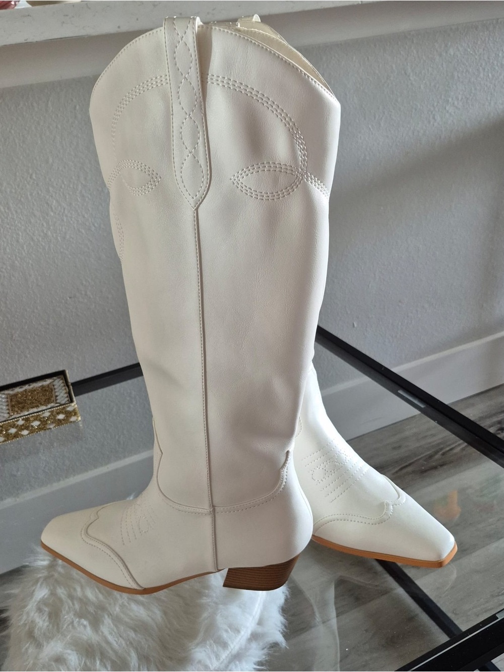 White Cowgirl Boots - Picture 2 of 3